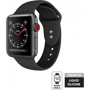 Crong Crong Liquid Band - Pasek Apple Watch 38/40 mm (czarny) 6559065 5907731983587