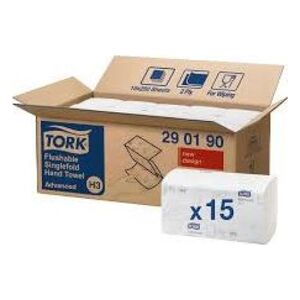 Tork Ręcznik w składce zz tork singlefold łatworozpuszczalny biały 15szt. 6614254 7322540569360