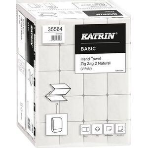 Katrin Ręcznik katrin basic zig zag 2 biały 2-warstwy handy pack 20/kar 6622634 6414301035564
