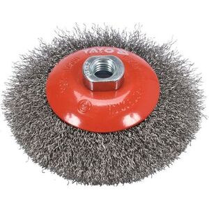 Yato szczotka tarczowa z gwintem drut karbowany stalowy INOX 125mm M14 (YT-47612) 6636242 5906083057540