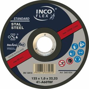 Techniflex TARCZA METAL SZLIF.INCOFLEX 125*6,5 M275-125-6.5-22A24S 6640934 5904378362072