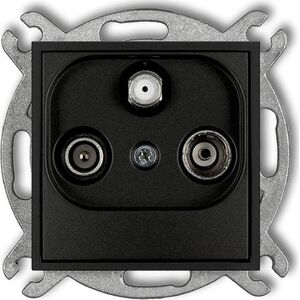 Karlik MINI Gniazdo antenowe RTV-SAT końcowe 1,5dB czarny mat 12MGS 6709002 5903268586574