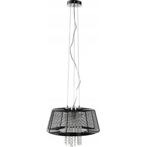 Lampa wisząca Italux Italux Benjamin MDM1895-1BK Lampa wisząca zwis 1x40W E14 chrom/czarna 6747830 5900644402039