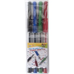 Gimboo Długopis żelowy GIMBOO Classic, 0,5mm, 4 szt., zawieszka, mix kolorów 6793593 5901503690499