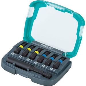 Wolfcraft Zestaw bitów udarowych PH1/2/3+PZ1/2/3+uchwyt magnetyczny 6869550 4006885297401