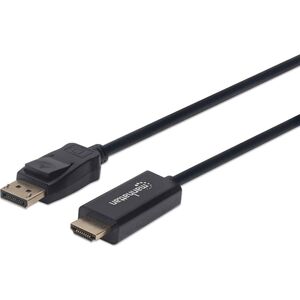 Kabel Manhattan DisplayPort - HDMI 1m czarny (152662) 6871692 766623152662