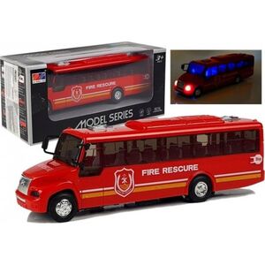 Lean Sport Model Autobusu Bus Straży Pożarnej Świeci Czerwony 6925352 5907625580328