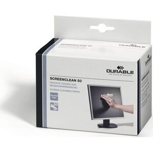 Durable Chusteczki nawilżane do czyszczenia ekranów 50 szt. (5787-02) 7230741 4005546503424