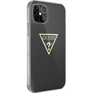 Guess Etui Guess Metallic Collection HardCase do iPhone 12 mini czarne 7245951 3700740481813