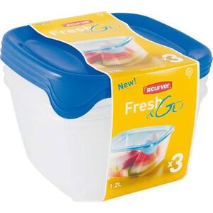 Curver Pojemniki na Żywność Lunchbox Zestaw 3x1,2l Fresh Go uniwersalny 7551754 3253928560010
