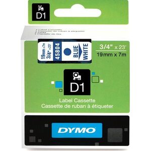 Dymo TAŚMA DYMO D1 DO DRUKAREK NIEBIESKI TEKST NA BIAŁYM TLE 19 MM X 7 M 7703615 10014271