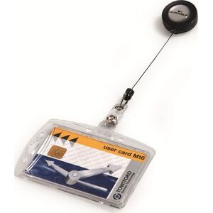 Durable HOLDER DO KARTY DURABLE 54 X 85 MM Z MECHANIZMEM ŚCIĄGAJĄCYM - 1 SZT 7703896 2000009000245