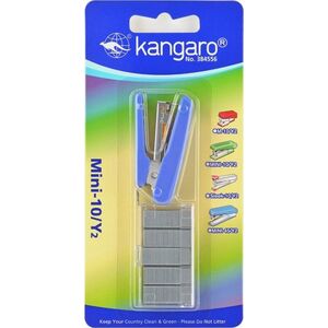 Zszywacz Kangaro Zszywacz KANGARO Mini-10/Y2+zszywki, zszywa do 10 kartek, blister, błekitny 7923702 8901057311281
