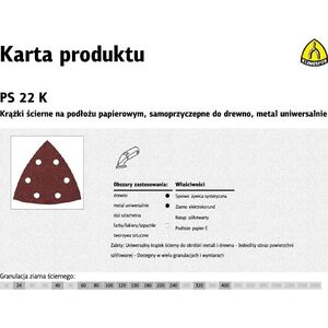 Klingspor K.PAPIER TRÓJKĄT PS22K P150 GLS15 K146336 7965902 4014855054725