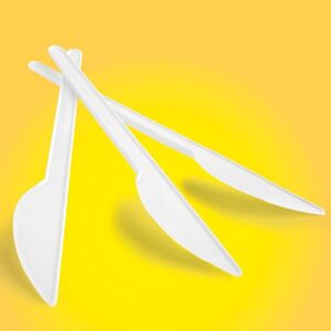 Office Products Nóż plastikowy OFFICE PRODUCTS, 17cm, 100szt., biały 8012359 5901503669075