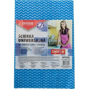 Office Products Ścierka uniwersalna OFFICE PRODUCTS, wiskoza 70%, gr. 40g/mkg, 32x50cm, 5szt., niebieska 8012439 5901503664346