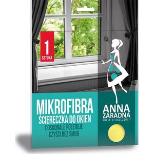 Anna Zaradna Mikrofibra ściereczka do okien ANNA ZARADNA, 1 szt., żółty 8013460 5903936012602