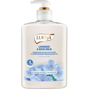 Luksja Mydło w płynie Creme, len i mleczko ryżowe, 500ml 8013561 5900536348896