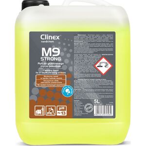 Clinex Płyn do mycia silnie zabrudzonych podłóg posadzek CLINEX M9 Strong 5L Płyn do mycia silnie zabrudzonych podłóg posadzek CLINEX M9 Strong 5L 8147804 5907513270584