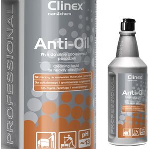 Clinex Płyn do mycia silnie zaolejonych podłóg posadzek CLINEX Anti-Oil 1L Płyn do mycia silnie zaolejonych podłóg posadzek CLINEX Anti-Oil 1L 8147839 5907513271390