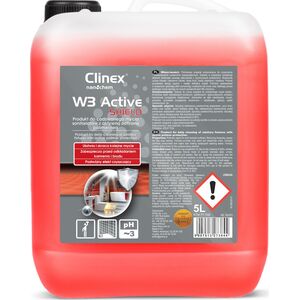 Clinex Preparat do mycia łazienki ubikacji usuwa rdzę kamień osady z mydła CLINEX W3 Active SHIELD 5L Preparat do mycia łazienki ubikacji usuwa rdzę kamień osady z mydła CLINEX W3 Active SHIELD 5L 8147854 5907513273844