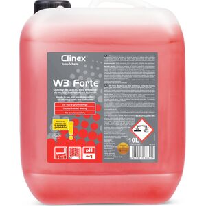 Clinex Środek do mycia muszli klozetowych pisuarów umywalek likwiduje zapachy urynowe CLINEX W3 Forte 10L Środek do mycia muszli klozetowych pisuarów umywalek likwiduje zapachy urynowe CLINEX W3 Forte 10L 8147860 5907513273301