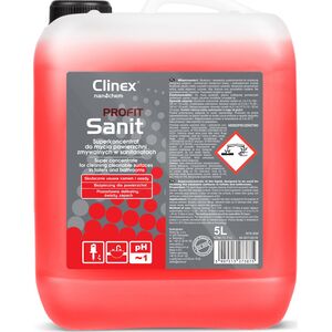 Clinex Silny koncentrat do mycia sanitariatów glazury wanien muszli pisuarów umywalek CLINEX PROFIT Sanit 5L Silny koncentrat do mycia sanitariatów glazury wanien muszli pisuarów umywalek CLINEX PROFIT Sanit 5L 8147872 5907513273875