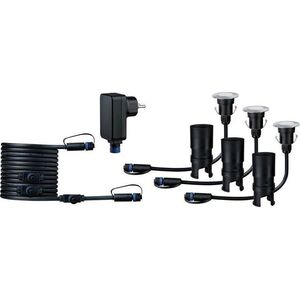 Paulmann Outdoor Plug and Shine Floor Mini zestaw podstawowy IP65 3000K 3x2,5W 24V 55mm Srebrny 8200925 4000870936979