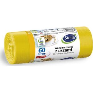 Stella Worki z uszami STELLA, do segregacji plastiku i metali, 60 l, 14 szt., żółte, żółty 8318399 5903936035144