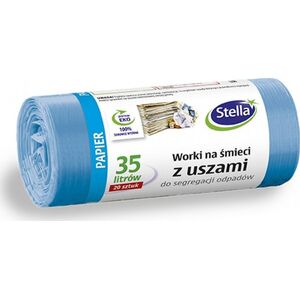Stella Worki z uszami STELLA, do segregacji odpadów papierowych, 35 l, 20 szt., niebieskie, niebieski 8318402 5903936032211
