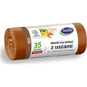 Stella Worki z uszami STELLA, do segregacji odpadów bio, 35 l, 20 szt., brązowe, brązowy 8318404 5903936032181