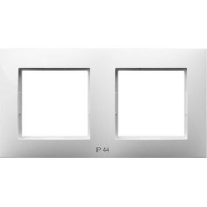 Ospel ARIA Ramka podwójna do łączników IP44 biały RH-2U/00 8335300 5907577482824