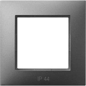 Ospel ARIA Ramka pojedyncza do łączników IP44 szary mat RH-1U/70 8335333 5907577485559