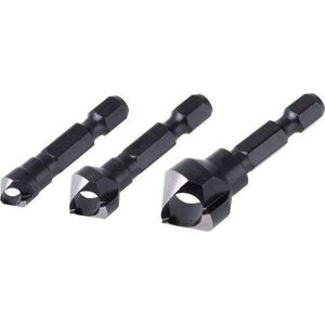 Wolfcraft ZESTAW POGŁĘBIACZY 8 12 16 MM WOLFCRAFT - Z WYRZUTNIKIEM TRZPIEŃ 6-KĄTNY WF4375000 WOLFCRAFT 8362849 4006885437500