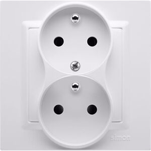 Kontakt-Simon Simon 10 Gniazdo podwójne z/u z funkcją niezmienności faz 16A 250V biały CGZ2T/11 8366580 5902787852832