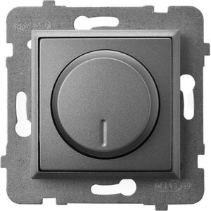 Ospel ARIA Ściemniacz uniwersalny do obciążenia żarowego, halogenowego oraz LED szary mat ŁP-8UL2/m/70 8368411 5907577484965