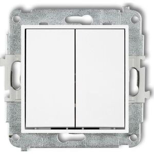 Karlik MINI Przycisk dwubiegunowy biały MWP-44.2 8370562 5903268584204