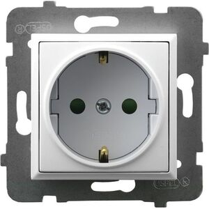 Ospel ARIA Gniazdo pojedyncze z/u z przesłonami torów prądowych biały GP-1USP/m/00 8374763 5907577482282