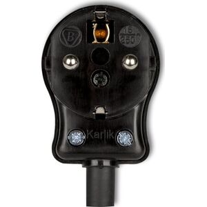 Karlik WTYCZKI Wtyczka kątowa UNI-SCHUKO, skręcana czarny WK-1usc 8386182 5908257111102