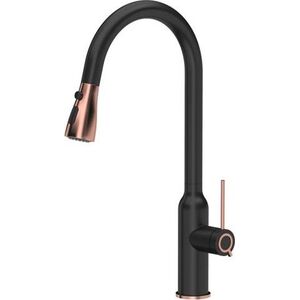 Bateria kuchenna Quadron Jessica Q LINE PullOut SteelQ stojąca czarny z elementami wykończonymi miedzią (84818011) 8408363 5903242537455
