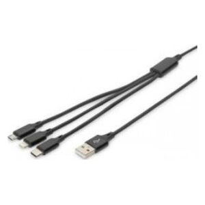 Kabel USB Digitus USB-A - 1 m Czarny (AK-300160-010-S) 8434203 4016032467113