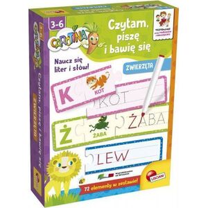 Lisciani LISCIANI CAROTINA BAWIĘ SIĘ, CZYTAM I PISZĘ ZWIERZĘTA 8485759 8008324086931