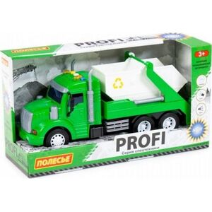 Polesie Polesie 86259 "Profi' samochód z napędem, zielony do przewozu kontenerów, światło, dźwięk w pudełku 8485865 4810344086259