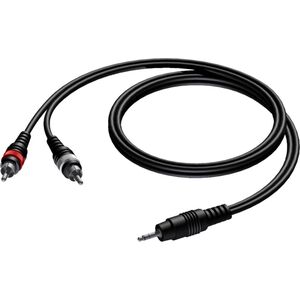 Kabel Procab Jack 3.5mm - RCA (Cinch) x2 10m czarny (CAB711/10) 8500934 5414795001466