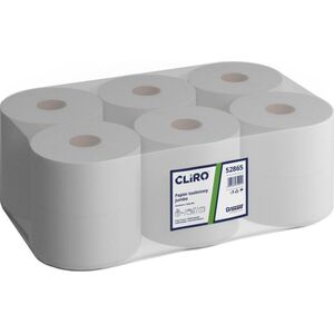 Cliro Cliro - Papier toaletowy, 2-warstwy, makulatura, 135 m, 12 rolek - 65% bieli 8503568 5902596652012