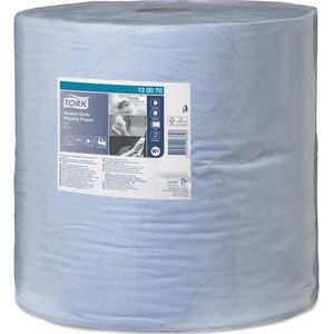 Tork Tork - Czyściwo papierowe w roli do trudnych zabrudzeń, 2-warstwowe, ekstra chłonne, szerokie, premium - Niebieskie 8503892 7322540183726