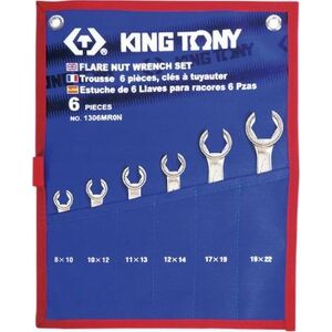 King Tony Zestaw Kluczy Do Przewodów Hamulcowych 6cz. 8 - 22mm, Etui Kt1306mrn 8535804 4712755658486
