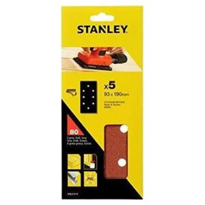 STA.PAPIER ŚCIERNY 93mm x 190mm P80 /5szt. 8 OTWORÓW NA RZEP 8549317 5035048373941