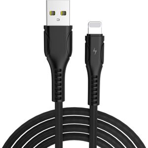 Kabel USB Libox USB-A - Lightning 1 m Czarny (LB0097NEW) 8597045 5901811404283