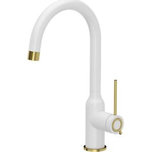 Bateria kuchenna Quadron Ingrid Q Line SteelQ stojąca biały z elementami wykończonymi złotym (84818011) 8648310 5903242537233